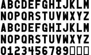 block lettering font obgb specimen