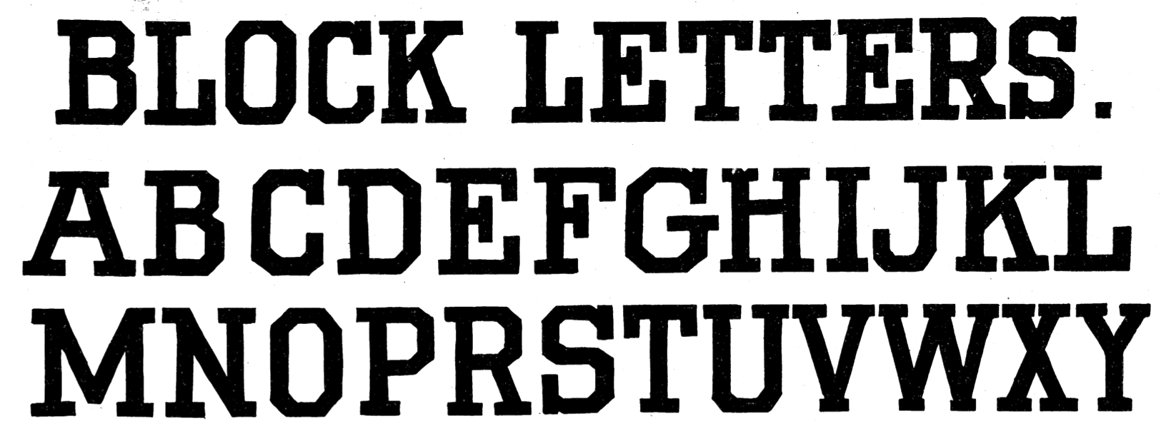 block lettering font rossfgeorge speedballbook blockletters 1927