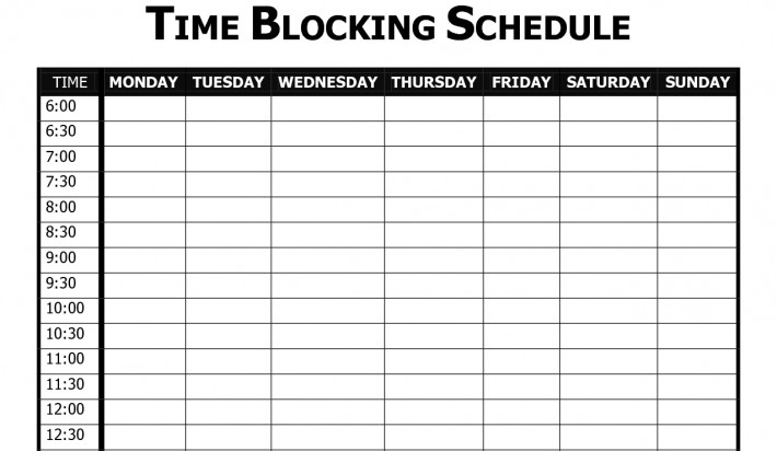 block schedule template