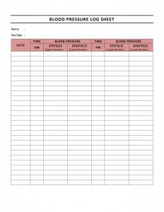 blood pressure log sheet blood pressure log x