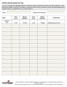 blood pressure logs preview