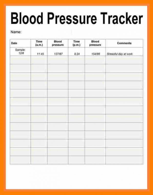 Printable Chart For Blood Pressure Readings Trrewa