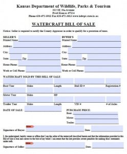 boat trailer bill of sale kansas boat bill of sale x