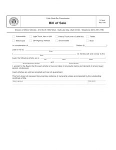 boat trailer bill of sale trailer bill of sale form utah l