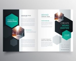 book cover template psd brochure template with hexagonal shapes