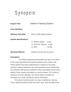 book outline example academic project vehicle tracking g d system synopsis