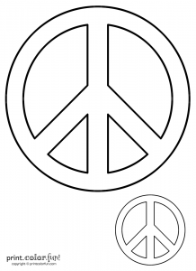 book outline template peace signs