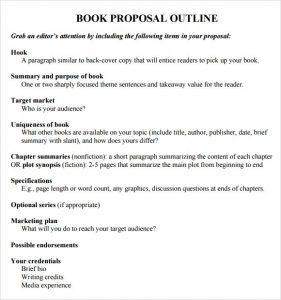 book proposal template book proposal outline template