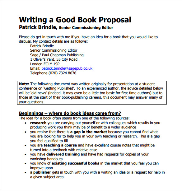 book proposal template