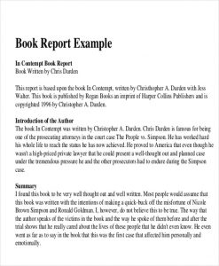 book report example book review report in pdf