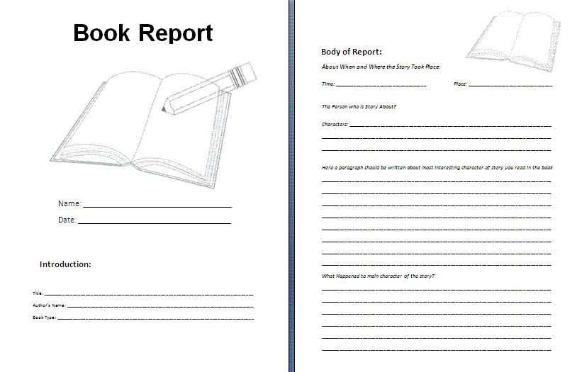 book report format