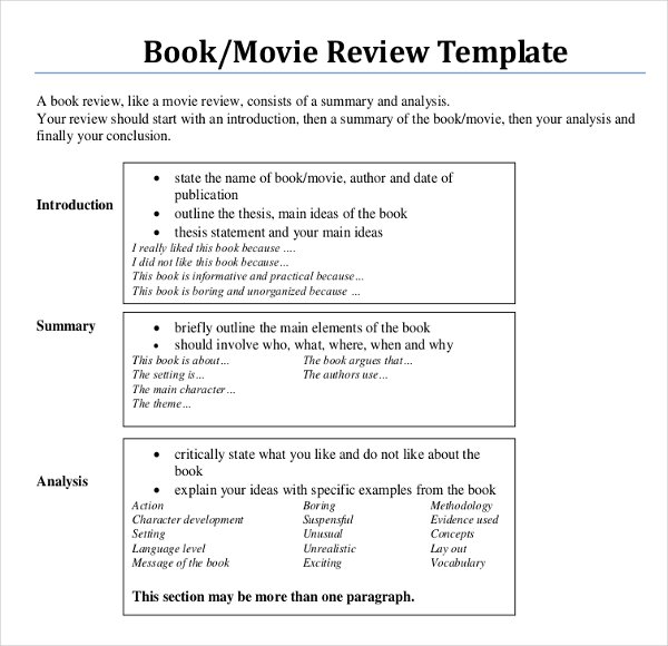 book writing template