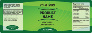 bottle labels templates green