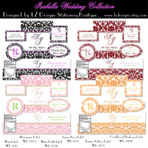 bottle labels templates isabella collage