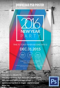 bottles mock up beautiful new year party poster template