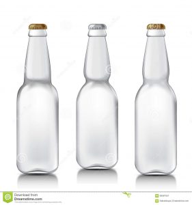 bottles mock up set realistic glass bottles transparent beer patterns ready your design mock up template ready your design