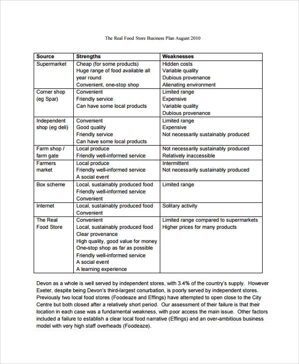 Boutique Business Plan  Template Business