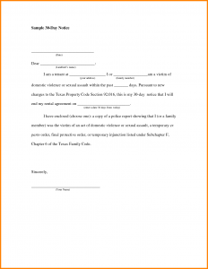 letter lease breaking notice template landlord vacate similar posts