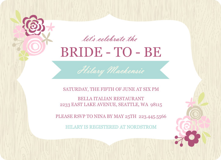 bridal shower invitation template