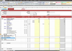 budget calendar template construction job costing spreadsheet template