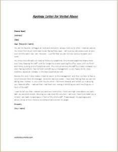 budget proposal sample apology letter for verbal abuse