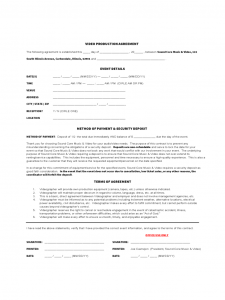 budget template pdf video production agreement form d