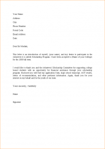 buisness letter format a letter for scholarship letter to apply for scholarship