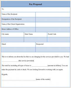 buisness letter format proposal templates feeproposaltemplate