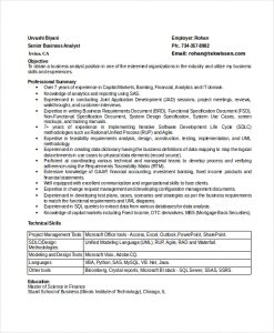 business analyst resumes senior business analyst resume