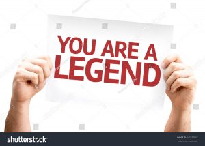 business card blank stock photo you are a legend card isolated on white background