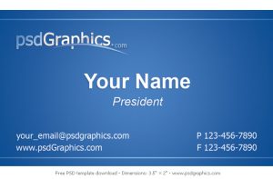 business card format blue business card template