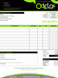 business cards social media acticlo invoice template design