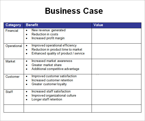 business case template