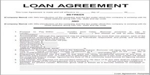 business contract template loan agreement