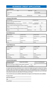 business credit application form