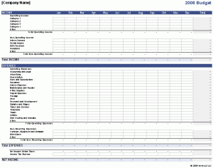 business expense template business budget monthly