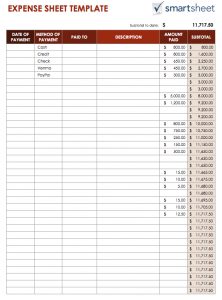 business expense template ic expensesheet