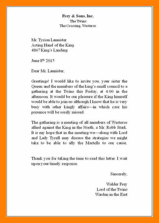 business form letter