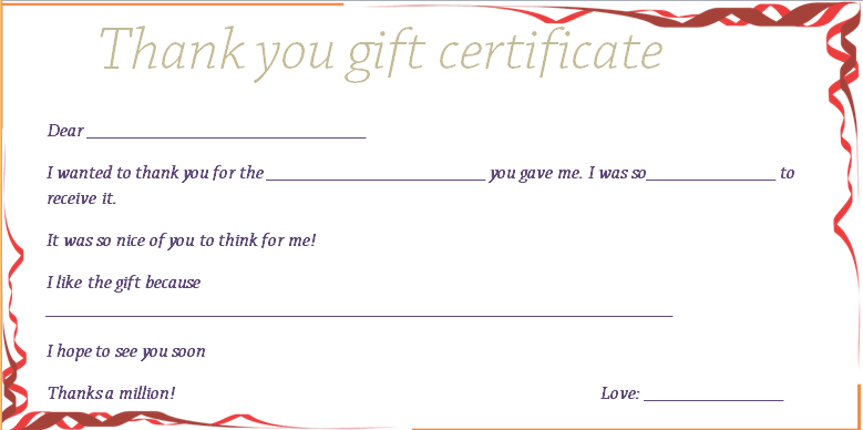 business gift certificate template