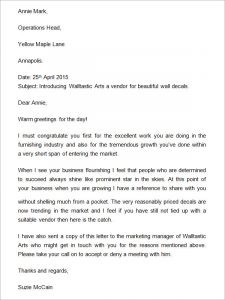 business introduction letter company introduction letter