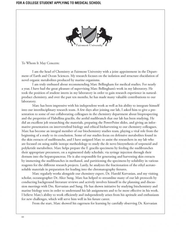 business letter of recommendation