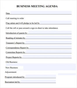 business meeting agenda template business meeting agenda template pdf