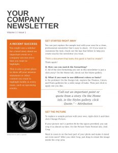 business newsletter templates company newsletter template