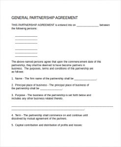 business partnership agreement template partnership agreement template