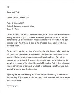 business proposal format business proposal letter to client