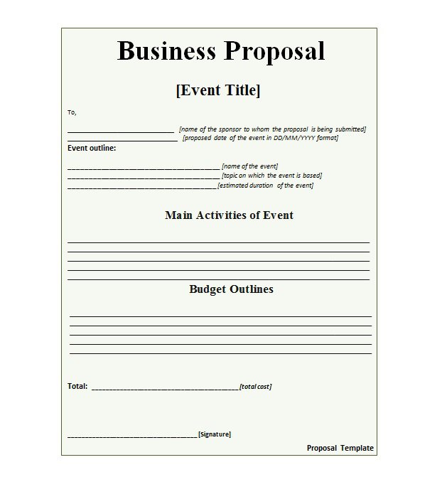 business proposal template