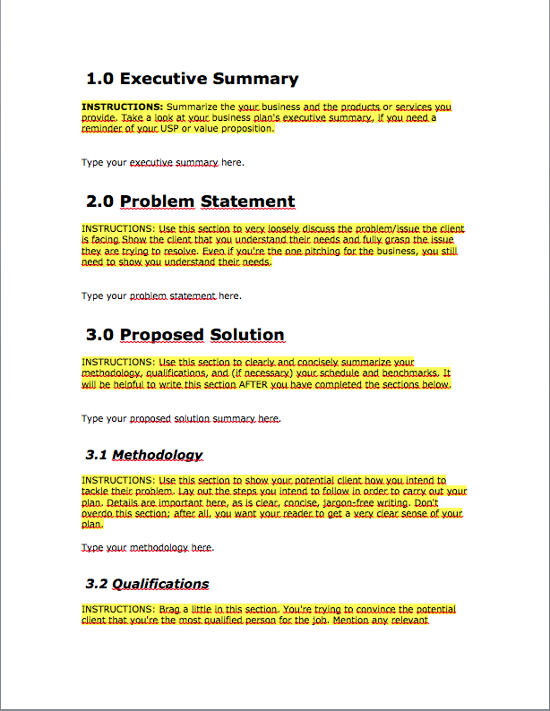 business proposal template