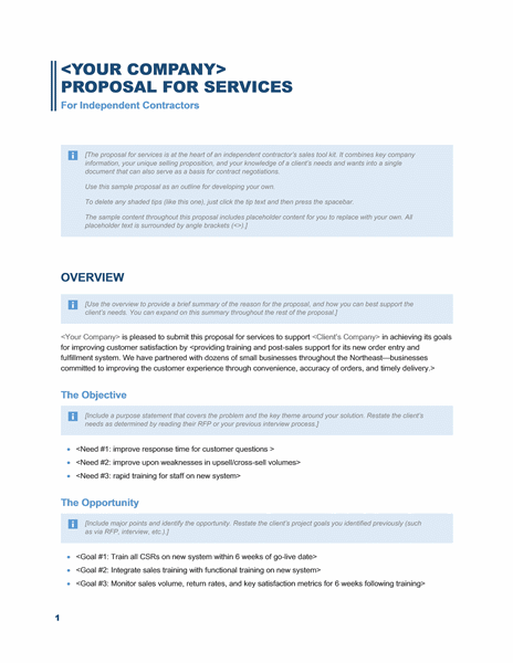 business proposal template word