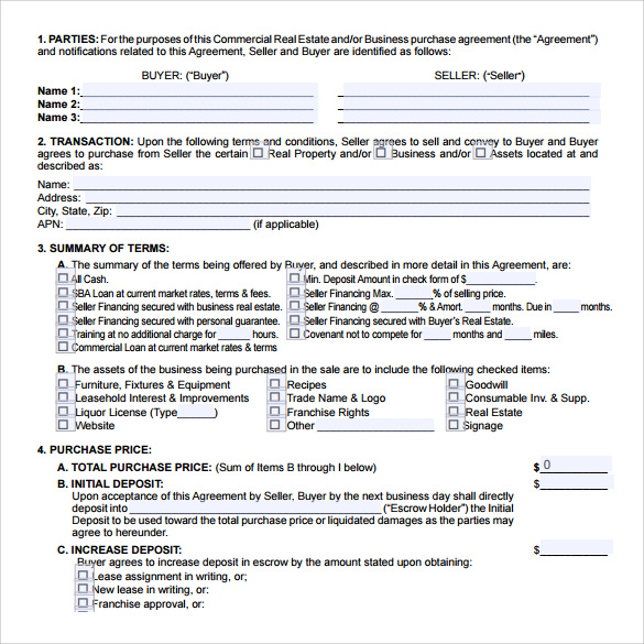 business purchase agreement pdf