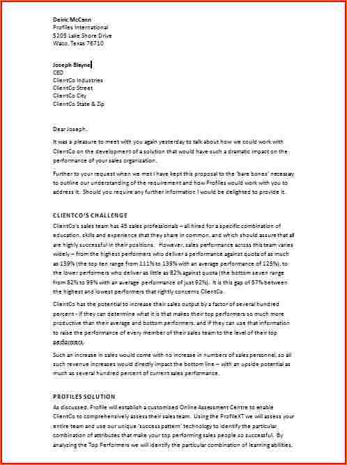 business recommendation letter